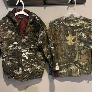Huntworth Camo Youth Jacket with Shirt sz 7/8